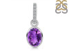 Amethyst & White Topaz Pendant AMT-RDP-792-CZ-LOOP.