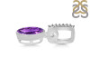 Amethyst & White Topaz Pendant AMT-RDP-792-CZ-LOOP.