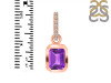 Amethyst & White Topaz Pendant AMT-RDP-954-CZ-LOOP.