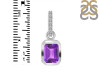 Amethyst & White Topaz Pendant AMT-RDP-954-CZ-LOOP.