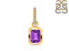 Amethyst & White Topaz Pendant AMT-RDP-954-CZ-LOOP.