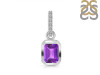 Amethyst & White Topaz Pendant AMT-RDP-954-CZ-LOOP.