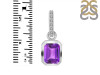 Amethyst & White Topaz Pendant AMT-RDP-955-CZ-LOOP.