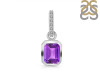 Amethyst & White Topaz Pendant AMT-RDP-955-CZ-LOOP.