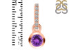 Amethyst & White Topaz Pendant AMT-RDP-957-CZ-LOOP.