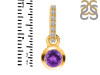Amethyst & White Topaz Pendant AMT-RDP-957-CZ-LOOP.