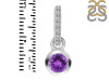 Amethyst & White Topaz Pendant AMT-RDP-957-CZ-LOOP.
