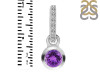 Amethyst & White Topaz Pendant AMT-RDP-957-CZ-LOOP.