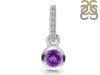 Amethyst & White Topaz Pendant AMT-RDP-957-CZ-LOOP.