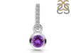Amethyst & White Topaz Pendant AMT-RDP-957-CZ-LOOP.