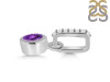 Amethyst & White Topaz Pendant AMT-RDP-957-CZ-LOOP.