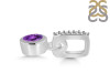 Amethyst & White Topaz Pendant AMT-RDP-957-CZ-LOOP.