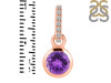 Amethyst & White Topaz Pendant AMT-RDP-958-CZ-LOOP.