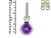 Amethyst & White Topaz Pendant AMT-RDP-958-CZ-LOOP.