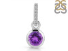 Amethyst & White Topaz Pendant AMT-RDP-958-CZ-LOOP.