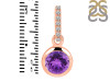Amethyst & White Topaz Pendant AMT-RDP-959-CZ-LOOP.