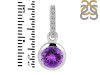 Amethyst & White Topaz Pendant AMT-RDP-959-CZ-LOOP.