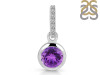 Amethyst & White Topaz Pendant AMT-RDP-959-CZ-LOOP.
