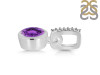 Amethyst & White Topaz Pendant AMT-RDP-959-CZ-LOOP.