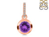 Amethyst & White Topaz Pendant AMT-RDP-960-CZ-LOOP.