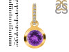 Amethyst & White Topaz Pendant AMT-RDP-960-CZ-LOOP.