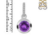 Amethyst & White Topaz Pendant AMT-RDP-960-CZ-LOOP.