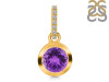 Amethyst & White Topaz Pendant AMT-RDP-960-CZ-LOOP.