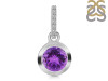 Amethyst & White Topaz Pendant AMT-RDP-960-CZ-LOOP.