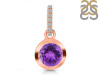 Amethyst & White Topaz Pendant AMT-RDP-992-CZ-LOOP.