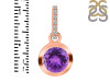 Amethyst & White Topaz Pendant AMT-RDP-992-CZ-LOOP.