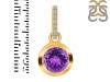 Amethyst & White Topaz Pendant AMT-RDP-992-CZ-LOOP.