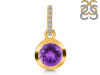 Amethyst & White Topaz Pendant AMT-RDP-992-CZ-LOOP.