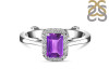 Amethyst & White Topaz Ring AMT-RDR-1787.