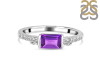 Amethyst & White Topaz Ring AMT-RDR-2186.