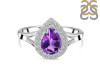 Amethyst & White Topaz Ring AMT-RDR-2253.