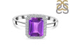 Amethyst & White Topaz Ring AMT-RDR-2302.