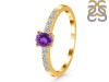 Amethyst & White Topaz Ring AMT-RDR-2538.