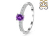 Amethyst & White Topaz Ring AMT-RDR-2538.