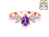 Amethyst & White Topaz Ring AMT-RDR-2556.