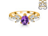 Amethyst & White Topaz Ring AMT-RDR-2556.