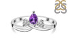 Amethyst & White Topaz Ring AMT-RDR-2660.