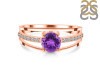 Amethyst & White Topaz Ring AMT-RDR-377.