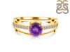 Amethyst & White Topaz Ring AMT-RDR-377.