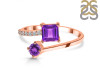 Amethyst & White Topaz Ring AMT-RDR-441.