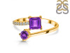 Amethyst & White Topaz Ring AMT-RDR-441.