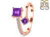 Amethyst & White Topaz Ring AMT-RDR-441.