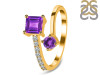 Amethyst & White Topaz Ring AMT-RDR-441.