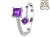 Amethyst & White Topaz Ring AMT-RDR-441.