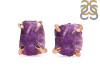 Amethyst Raw Crystal Stud Earring AMT-RE-200.