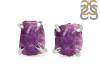 Amethyst Raw Crystal Stud Earring AMT-RE-200.
